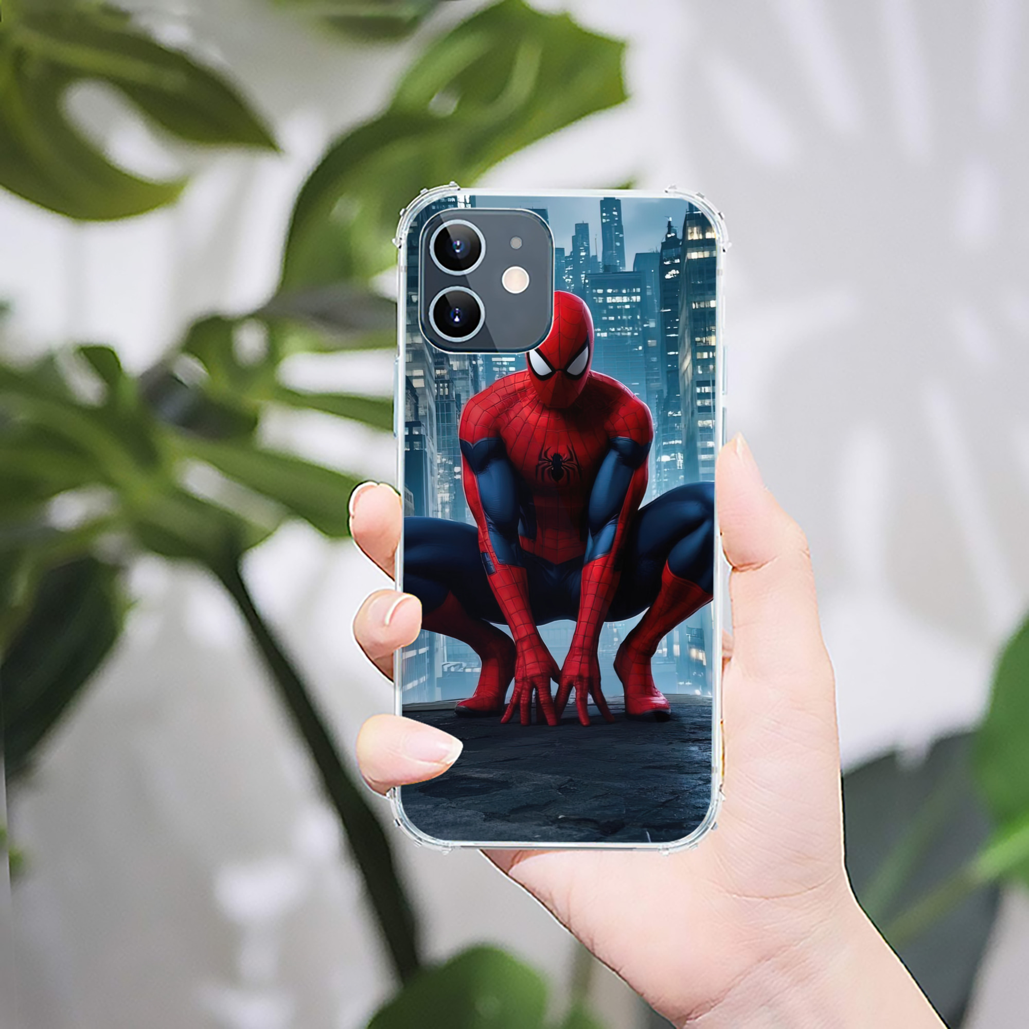 （画像用） Spider Man スパイダーマン 【iPhone 12シリーズ対応】透明スマホケース（クリアソフトケース）